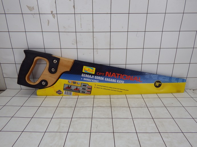 Gergaji Gorong Gagang Kayu Handle Karet 18''