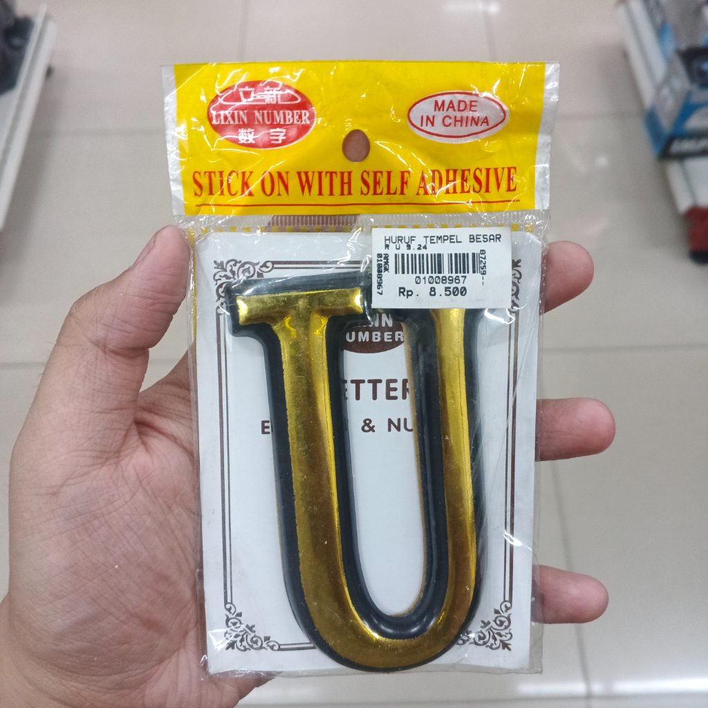 GE - Tempelan Huruf U Ukuran Besar