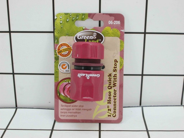Green Land Hose Quick Connector With Stop 06-206