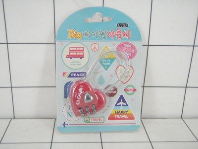 Gembok Bentuk Hati Heart CJSJ CR-28A Gembok Nomor Dengan Kombinasi Angka