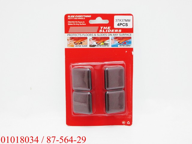 Skid Sliders Pelindung Kaki Furniture 37x37mm Isi 4 Pcs