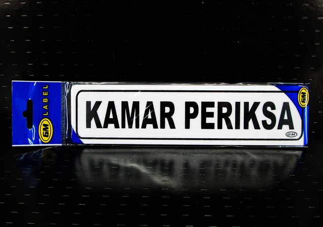 GE - GM Label "KAMAR PERIKSA"
