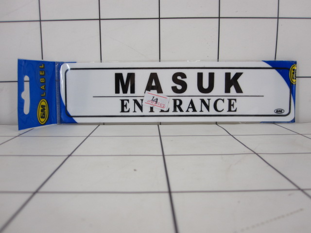 GE Label GM " Masuk "