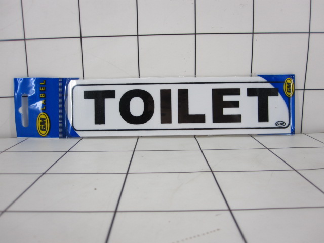 LABEL "TOILET" (K) LK-37