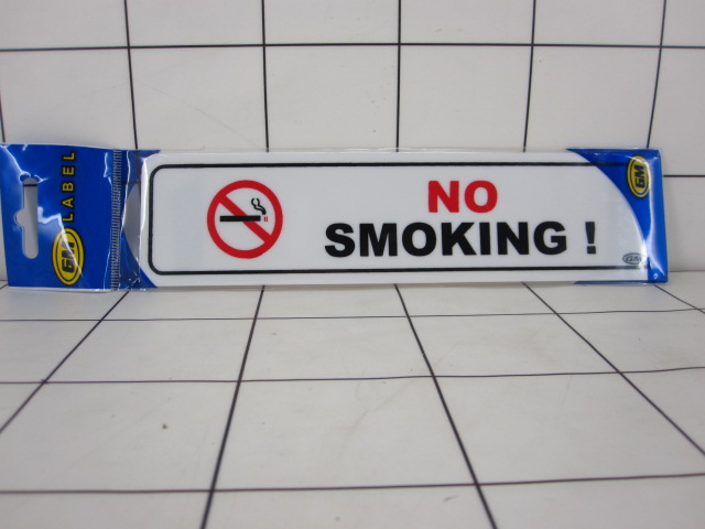 GE - GM Label "NO SMOKING"