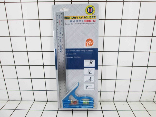 C-Mart Alumunium Try  Square 300mm