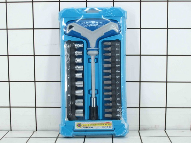 C-Mart 25 Pc T-Handle  Socket & Bit Set