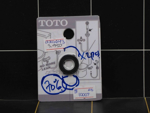 TOTO Sparepart Seal Karet ukuran 1/2 inch untuk Selang Shower Hitam 2 Pcs