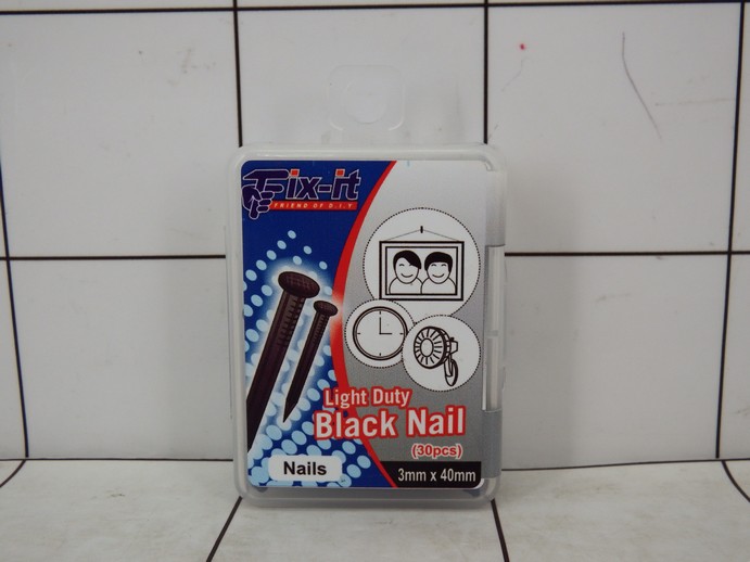 MARABU - Paku Beton / Paku Tembok Hitam 3 x 40 mm