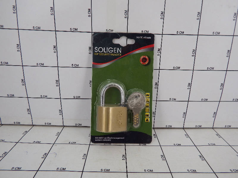 Gembok Soligen Per 40 mm Pendek Kuningan Computer Key Gembok komputer