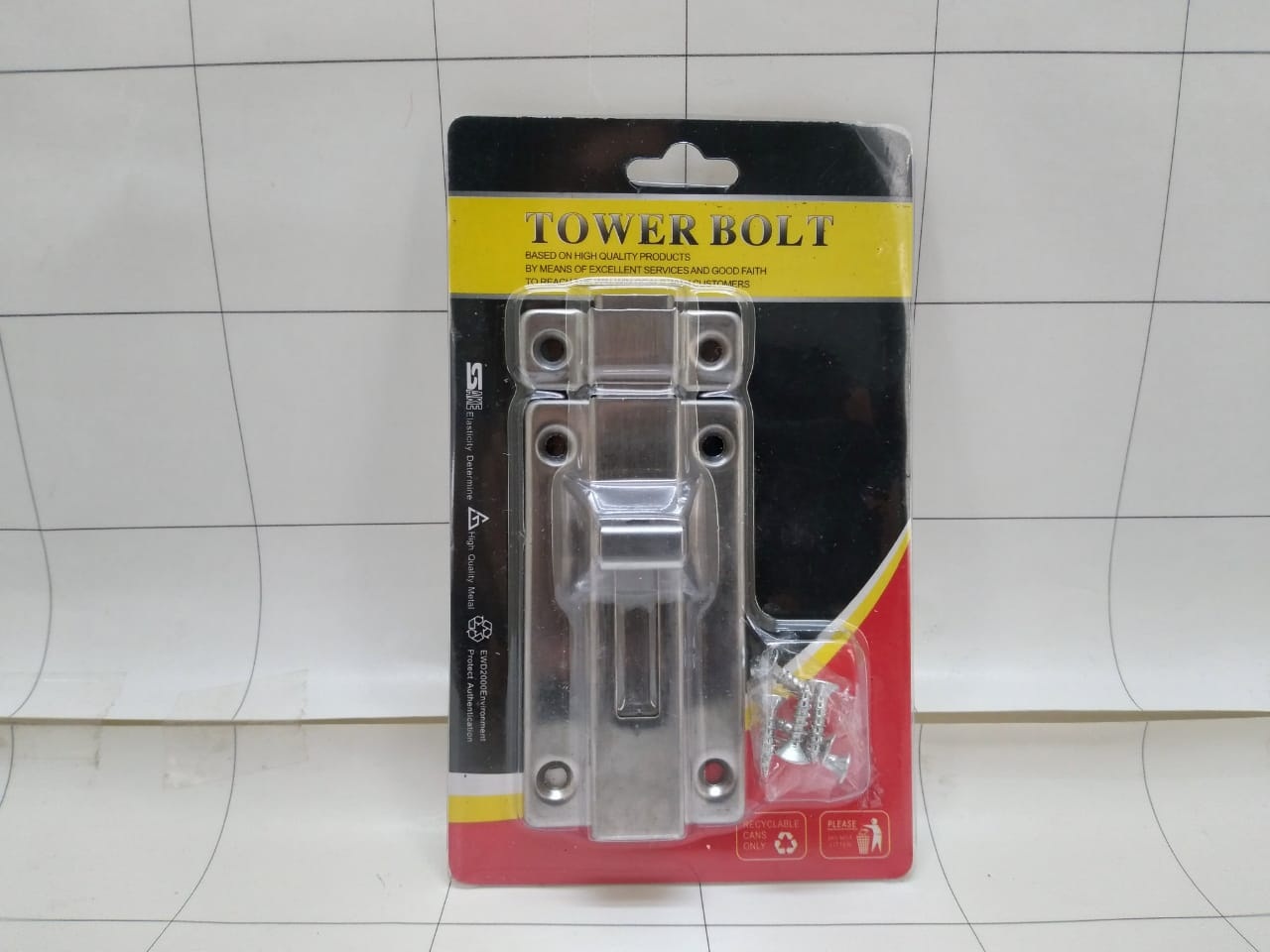 Tower Bolt Grendel Pintu 10 x 4,5 Cm