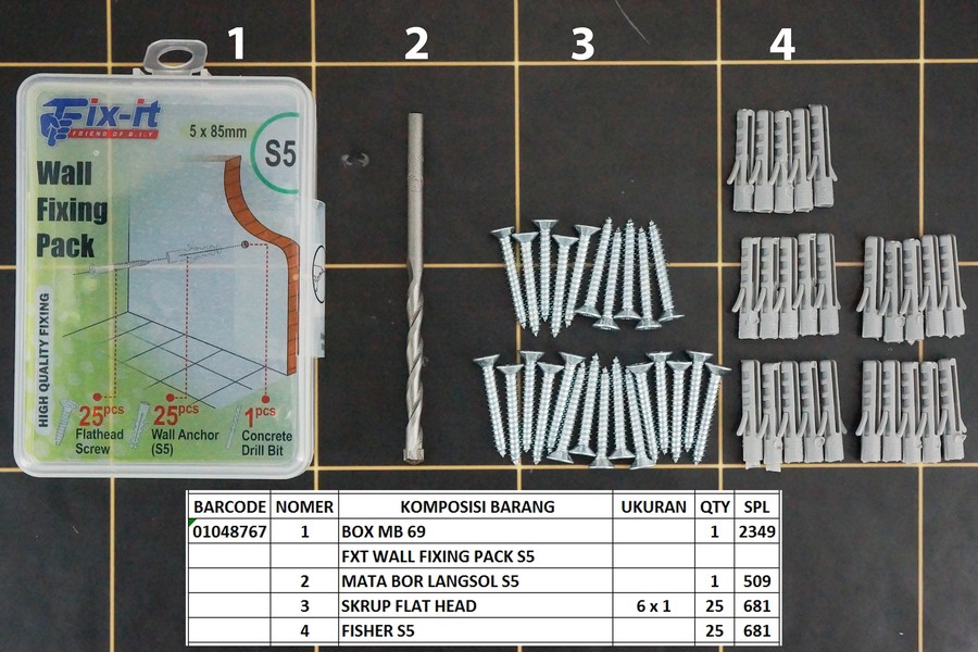 GE - Paket Paku Dinding 5 x 85 mm