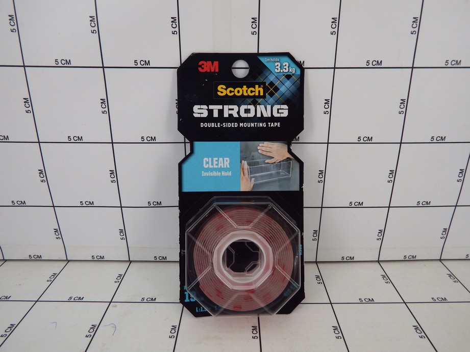 3M Scotch Strong Double Sided Mounting Tape Clear Isolasi Transparant