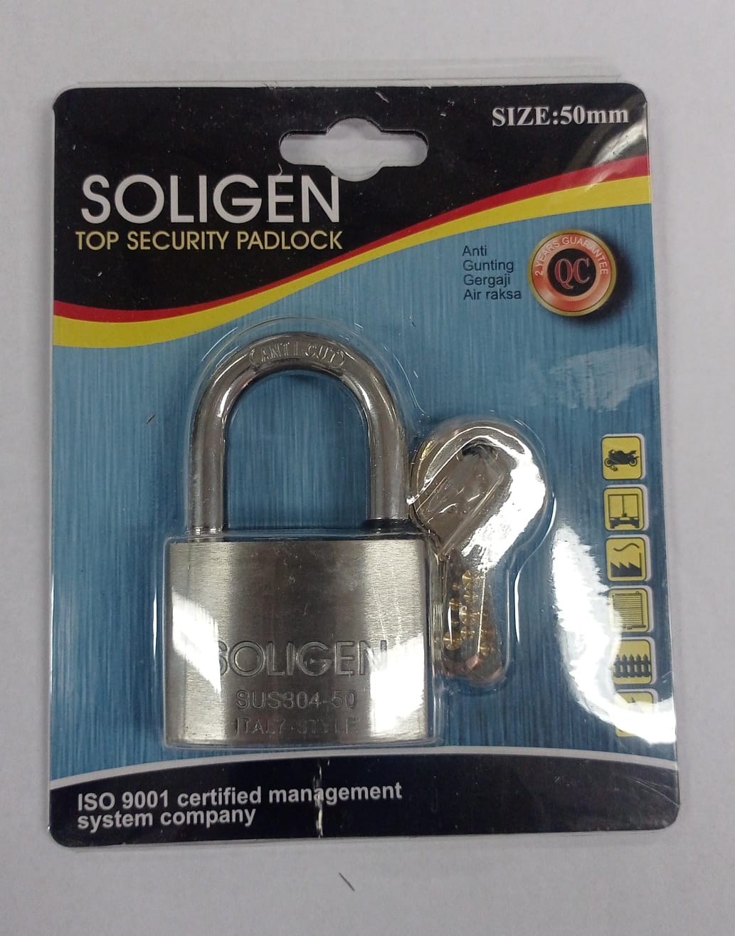 Gembok Soligen Pendek Anti Karat 50mm