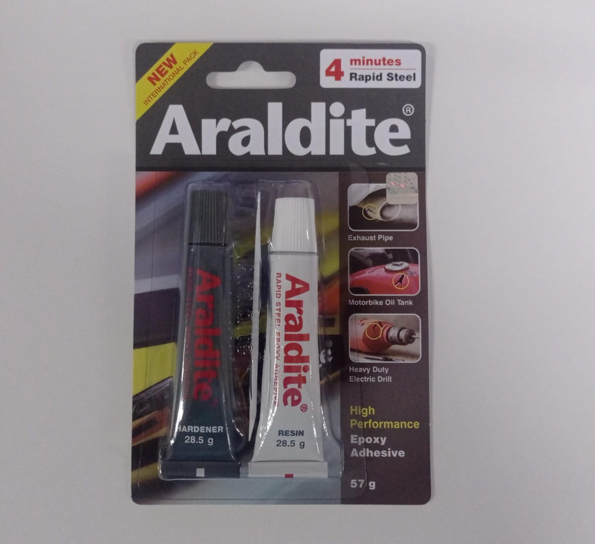Araldite Lem Besi Epoxy Adhesive 4 Menit Rapid Steel 57g
