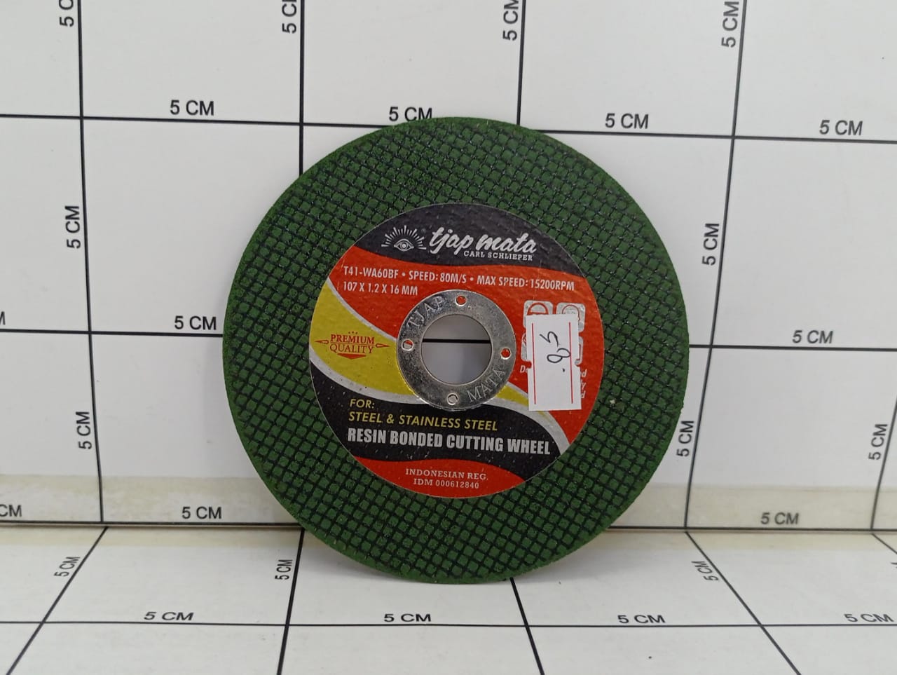 TJAP MATA / CAP MATA Gurinda Potong Besi 4" 107 X 1.2 X 16 MM