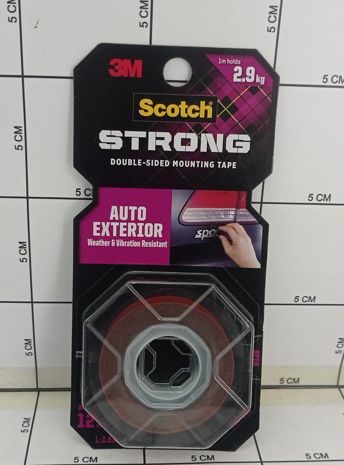 3M Scotch Strong Double Sided Mounting Tape Auto Exterior