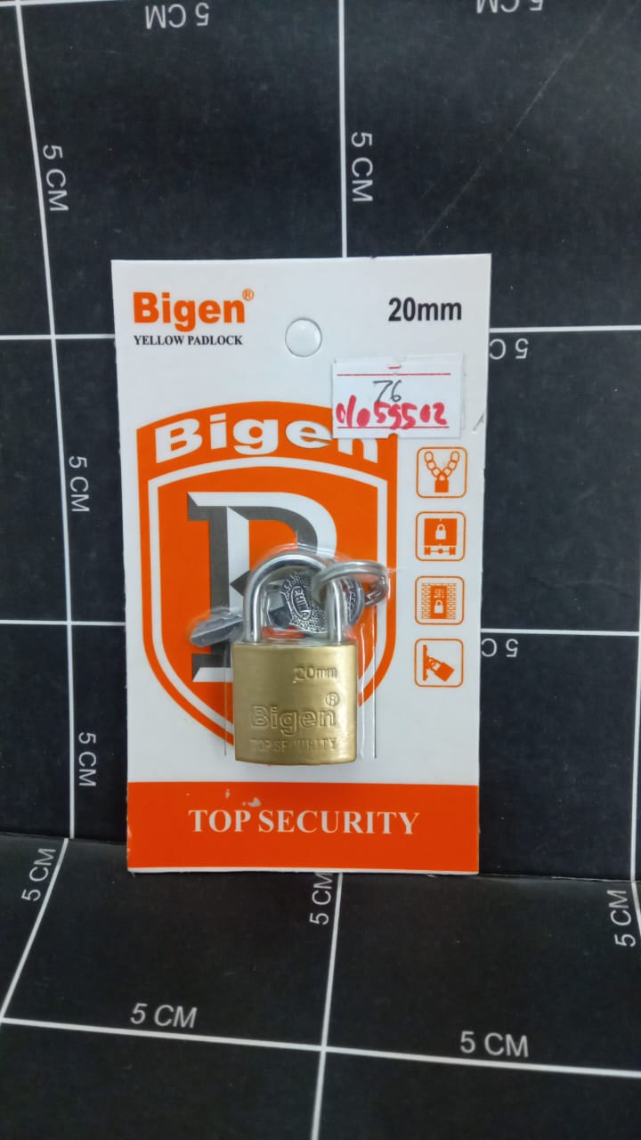 BIGEN Padlock Gembok Bigen 20mm Kuning