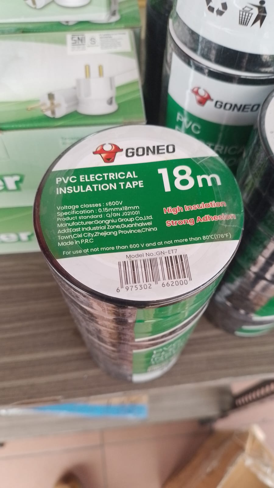 Isolasi Listrik Goneo 18mm x 0,15mm x 18m