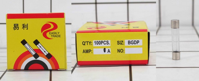 GE - Fuse Glass / Sekering Tabung Kaca Besar 1A