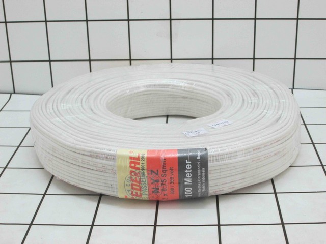 Federal Kabel NYZ 2x0,75mm Putih Per Meter