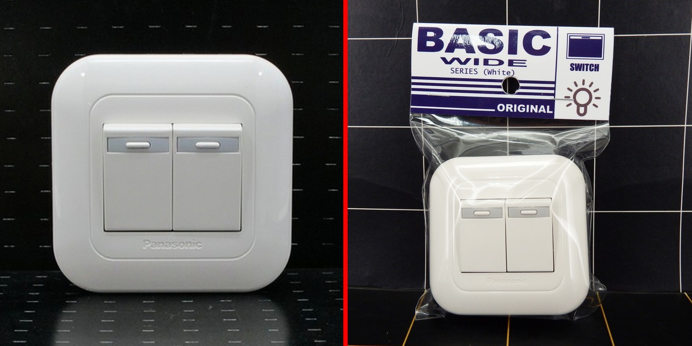 PANASONIC Saklar Tanam Double Seri Wej 78029W + Wej 5531x2