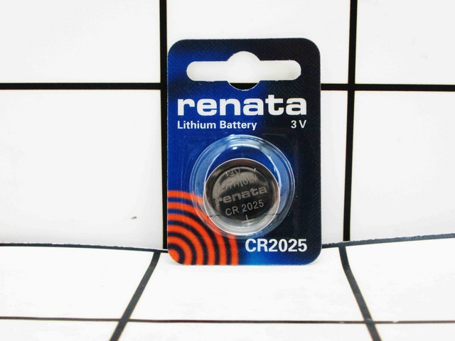 Battery Coin Renata CR2025 170 mAh (to 2.0 volts) (Rated at 15K ohms at 21°C) Typical 3.0 Volts Typical