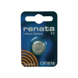 Battery Coin Renata CR1616 ; CR1616: Sekitar 55mAh 3.0 Volts. Typical