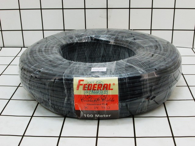 Federal Kabel Coaxial 3C 75 Ohm Hitam Per Meter