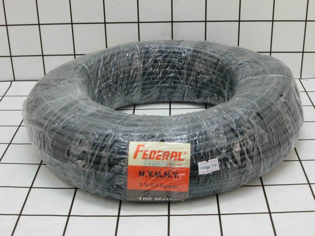 Federal Kabel NYMHY 2x0,5mm Hitam Per Meter