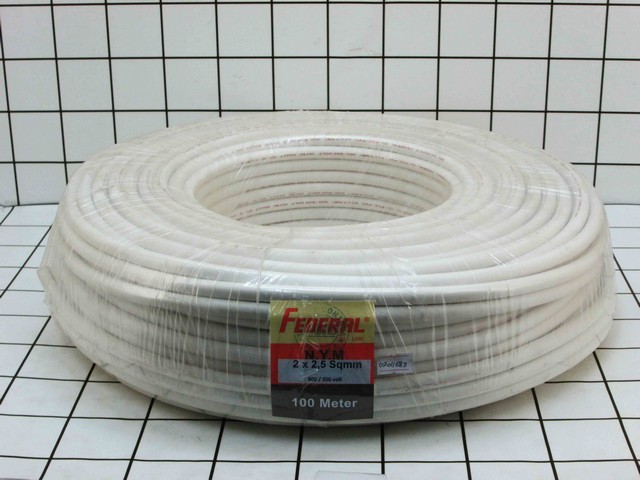 Federal Kabel NYM 2x2,5mm Putih Per Meter