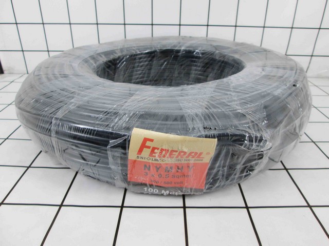 Federal Kabel NYYHY 3x0,5mm Hitam Per Meter