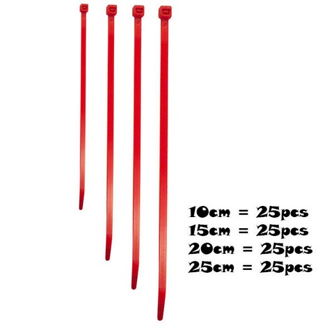 GE - Kabel Ties Merah 4 Ukuran