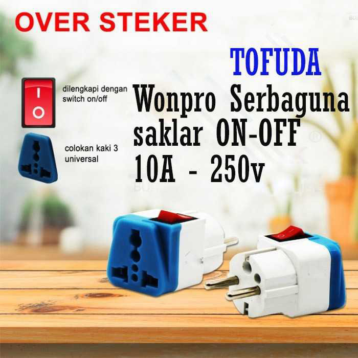 Steker Serbaguna Wonpro Dengan Saklar