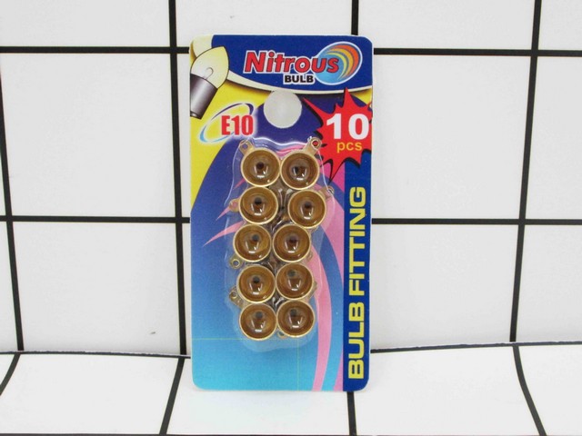GE - Fitting Lampu Bohlam E10 Isi 10 Pcs