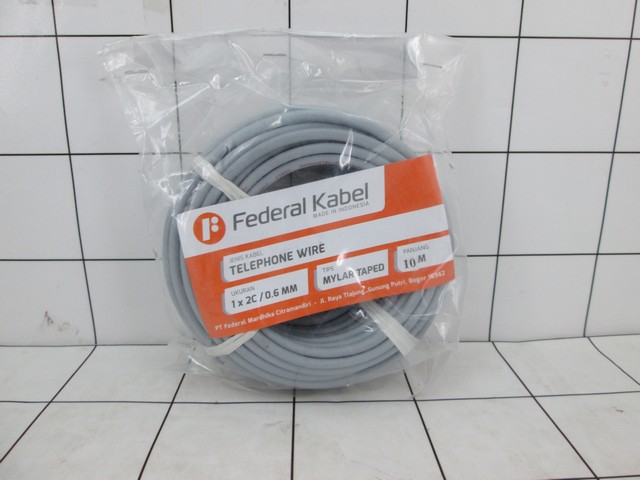 FEDERAL - Kabel Telephone WIre 1 x 2C /0.6 mm 10 Meter