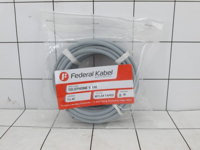 FEDERAL - Kabel Telephone WIre 1 x 4C /0.6 mm 5 Meter