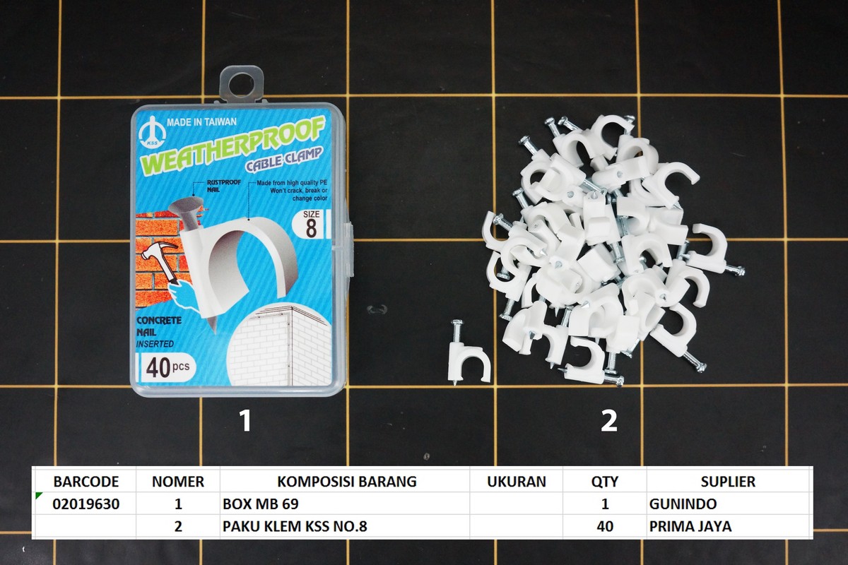 Paku Klem KSS No.8  Isi 40pcs