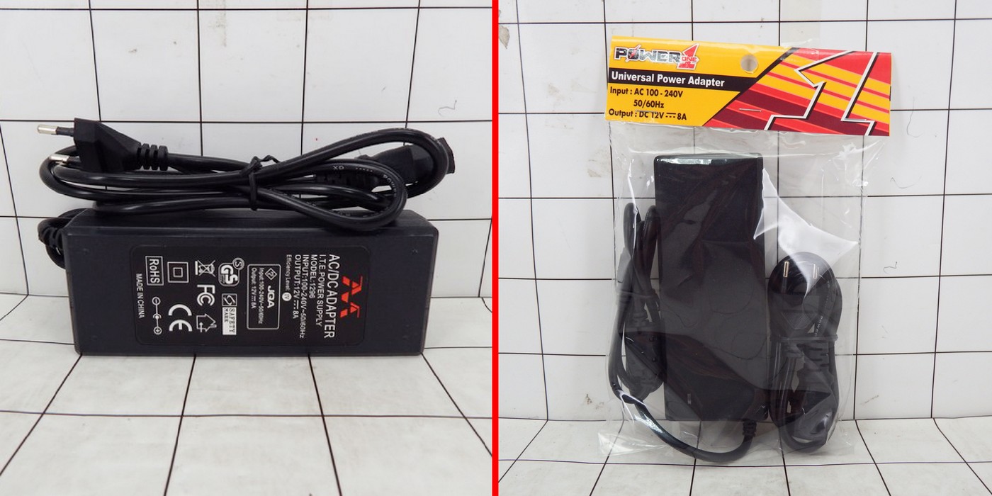 Adaptor 12V 8A TRAVO awet dan kuat - hitam