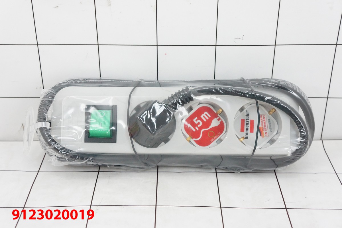 Brennenstuhl Ecoline 3 Dengan  Saklar Grey 20019