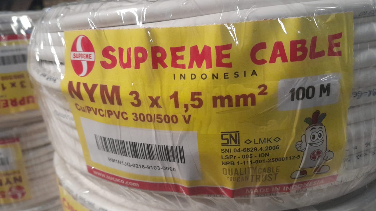 Supreme Kabel NYM 3x1,5mm Per Meter