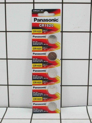 Battery Coin Psonic CR1620 81 mAh (to 2.0 volts) (Rated at 47K ohms at 21°C) Typical 3.0 Volts Typical