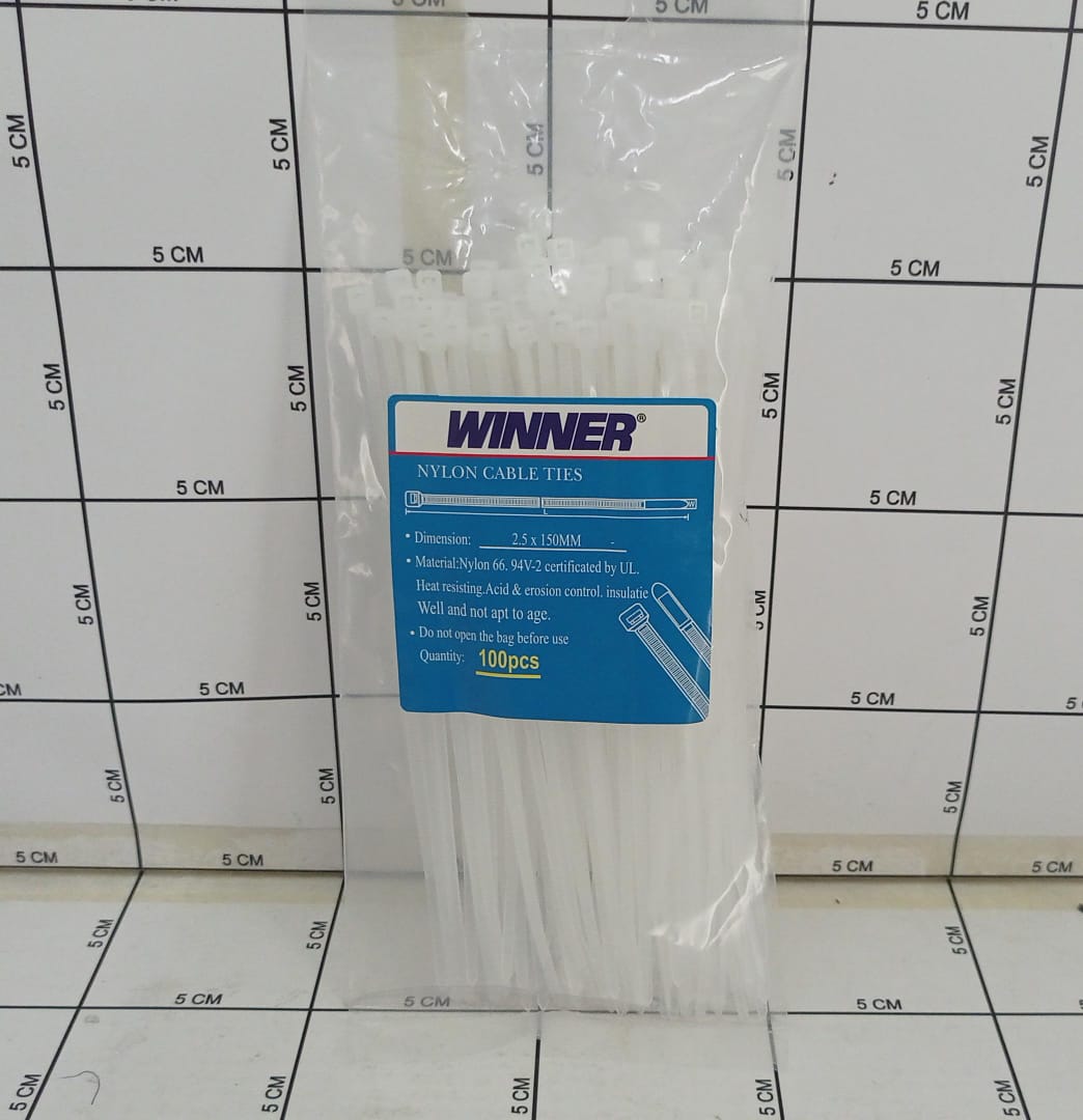Kabel Ties Winner 2,5x150mm Hitam