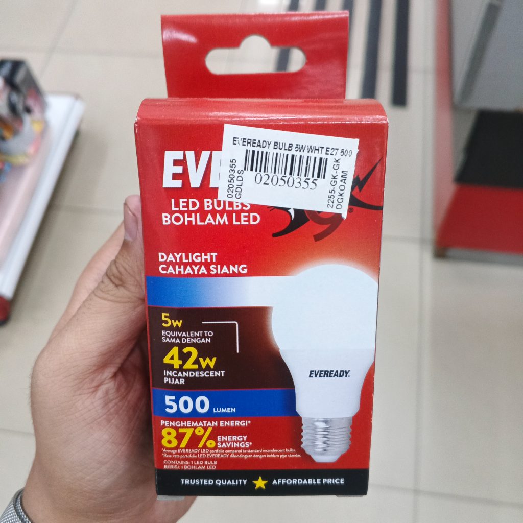EVEREADY BULB 5W WHT E27 500L