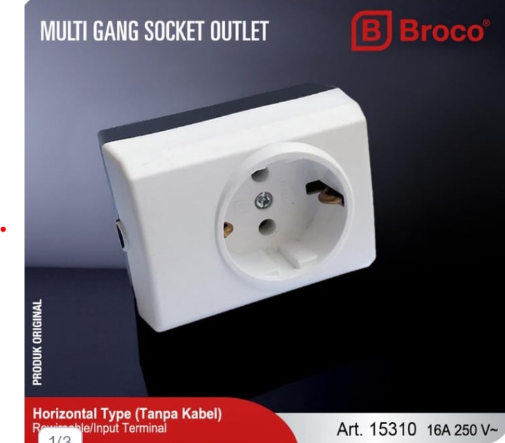 Broco Saklar Stop Kontak 1 Lubang CP