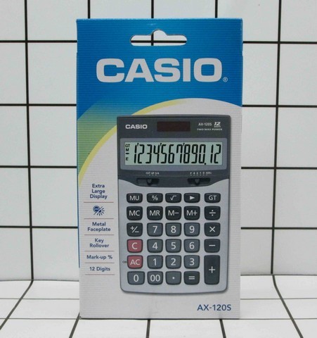 CASIO AX-120S/B Kalkulator Meja Desktop 12 Digit