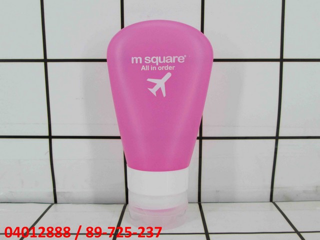 M Square MS S1591 Smart Toiletry Bottle Refill Pink Botol Isi Ulang Travel 60 ml