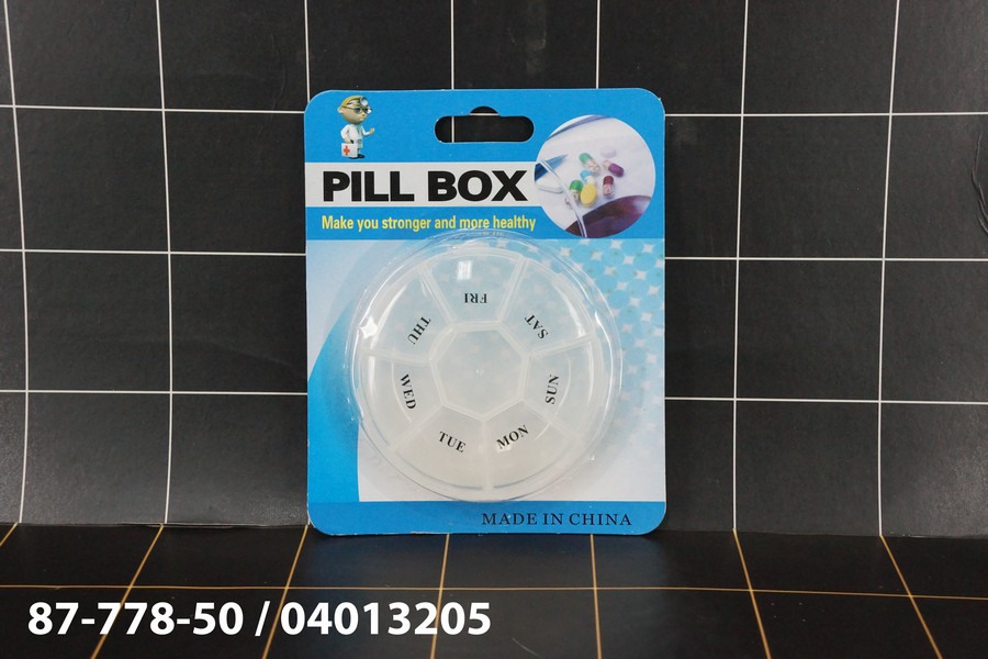 GE - Kotak Obat Bulat Transparan 7 Sekat