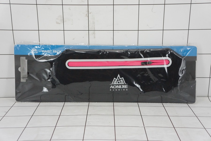 AONIJIE - Waist Pack / Tas Pinggang Olahraga Hitam Pink
