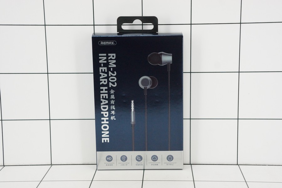 REMAX RM-202 - Wired Metal EarphoneMicrophone White